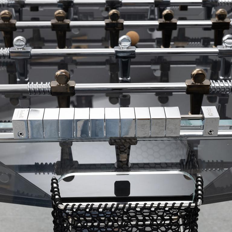 Adriano Design, foosball table, "Cristallino Classic", Teckell, Italy.