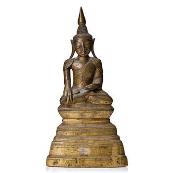 870. A Burmese bronze figure of Buddha, circa 1800.