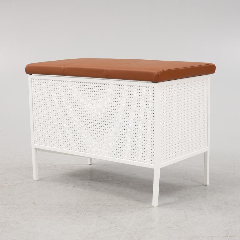 Louis Hederström, a 'Frank box with leather upholstered seat, designed 2015, Maze.