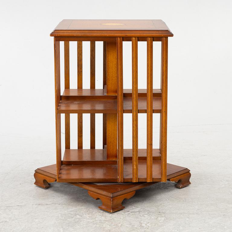 A revolving bookcase, late 20th century.