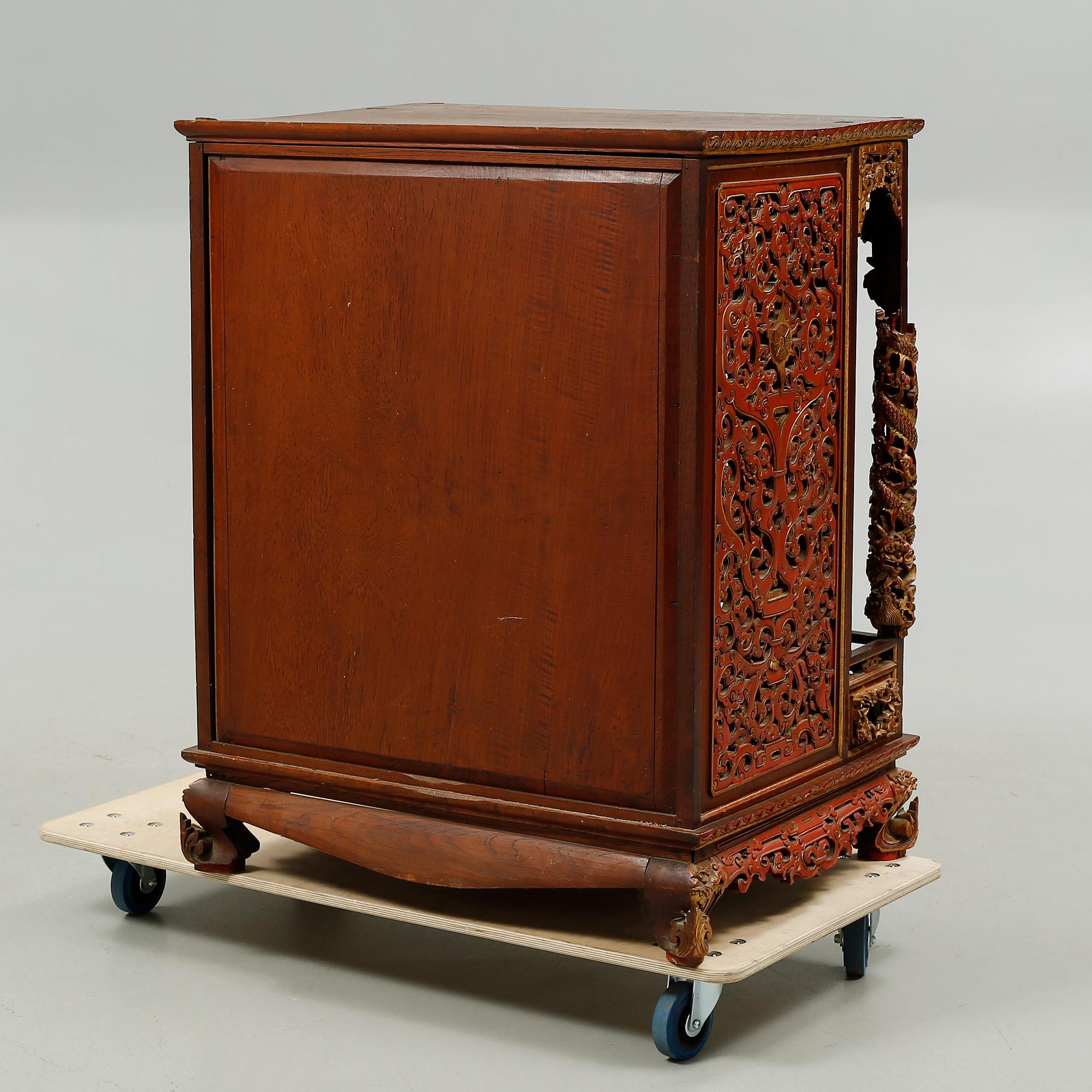 A small altar cabinet, China, circa 1900.