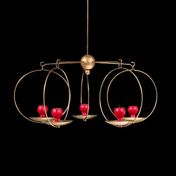 Kaija Aarikka, A candle-mobile "The Iltatulet candelabrum" in brass, design 1968.