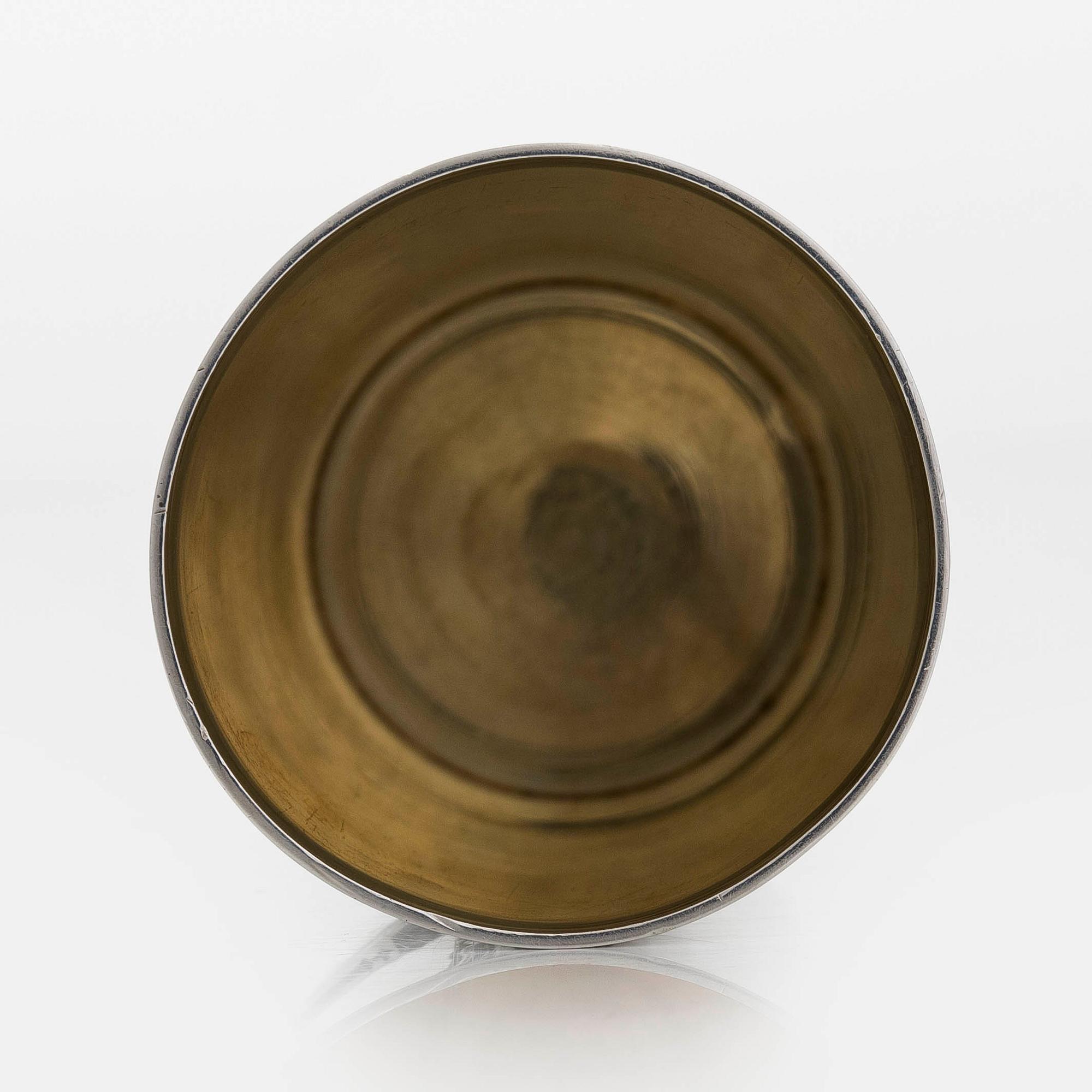 Grachev, Bägare, silver, stämplad Br. Grachev med hovleverantörsmärke, S:t Petersburg 1895-1898.