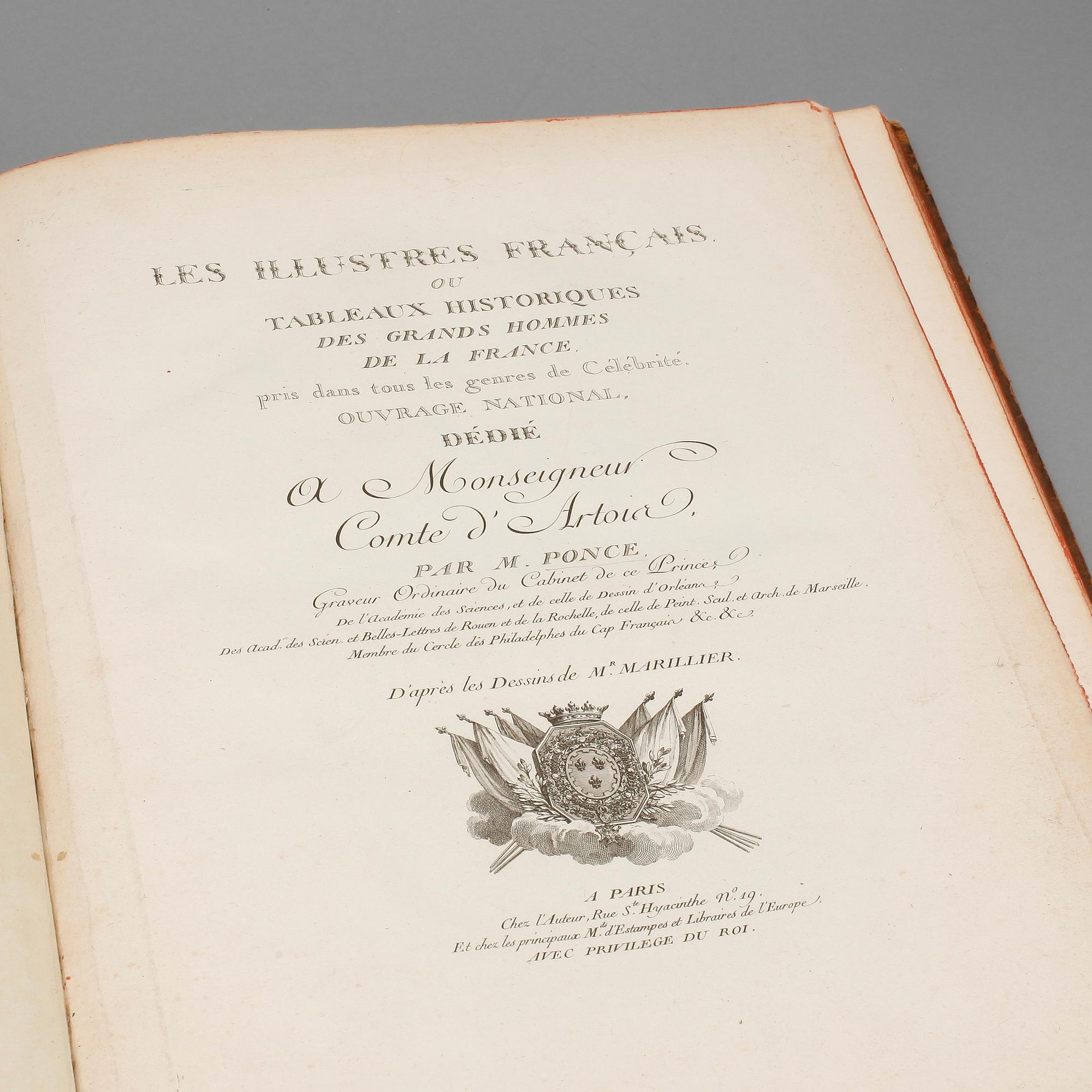 BOK. "Les Illustres Francais", Paris, 1700/1800-tal.