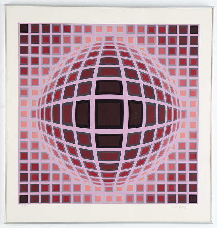 Victor Vasarely, färgserigrafi, signerad 152/275.