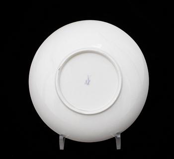 KOPPAR med FAT, 6 st, porslin, Meissen, Marcolinis period (1774-1815).