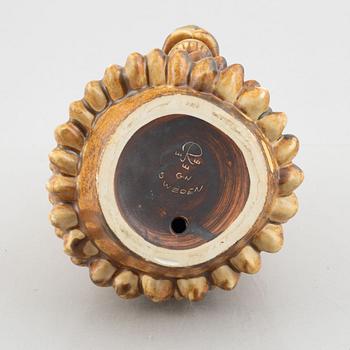 Gunnar Nylund, a lion's head stoneware figurine, Rörstrand, Sweden.
