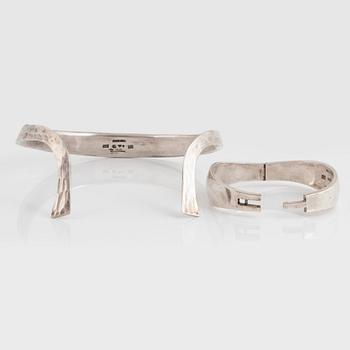 Rey Urban, REY URBAN, a sterling silver choker and bangle, Stockholm 1967-68.