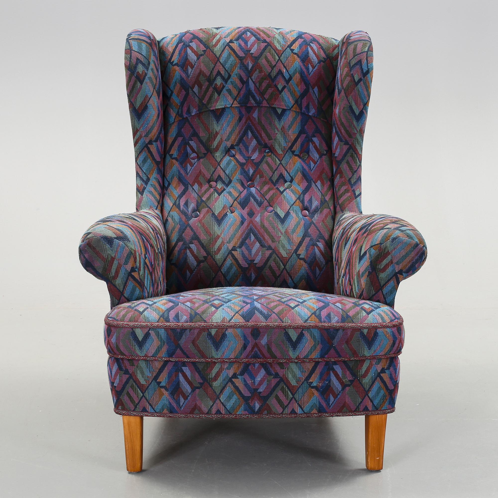 FÅTÖLJ, "Häggbom", Carl Malmsten, AB OH Sjögren, 1900-talets andra hälft.