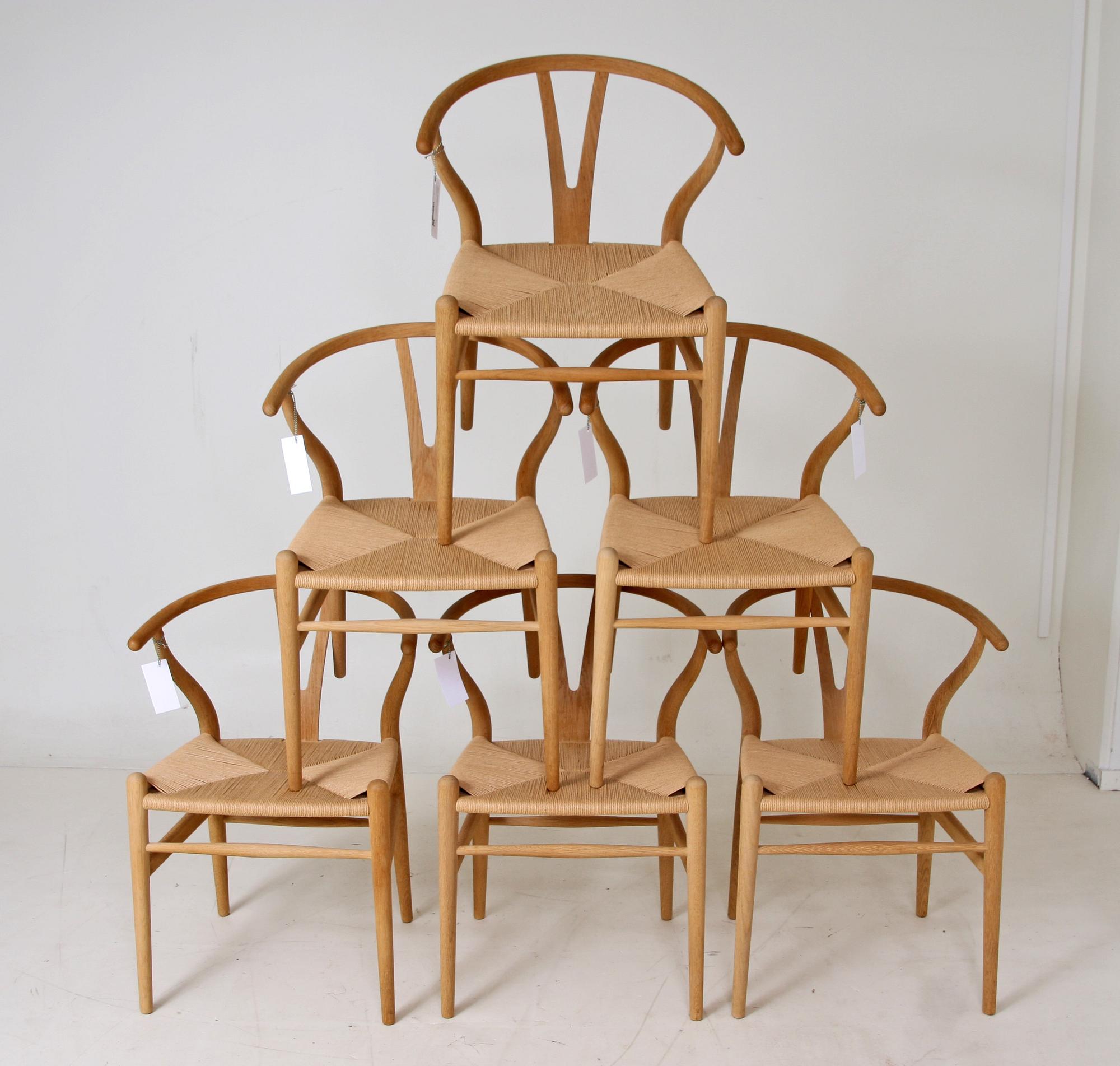 STOLAR, 6 st, "Y-stolen", Hans J. Wegner, Carl Hansen & Son.