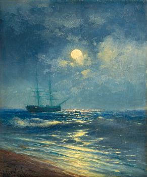 301. Ivan Constantinovich Aivazovsky, MÅNSKEN ÖVER HAVET.