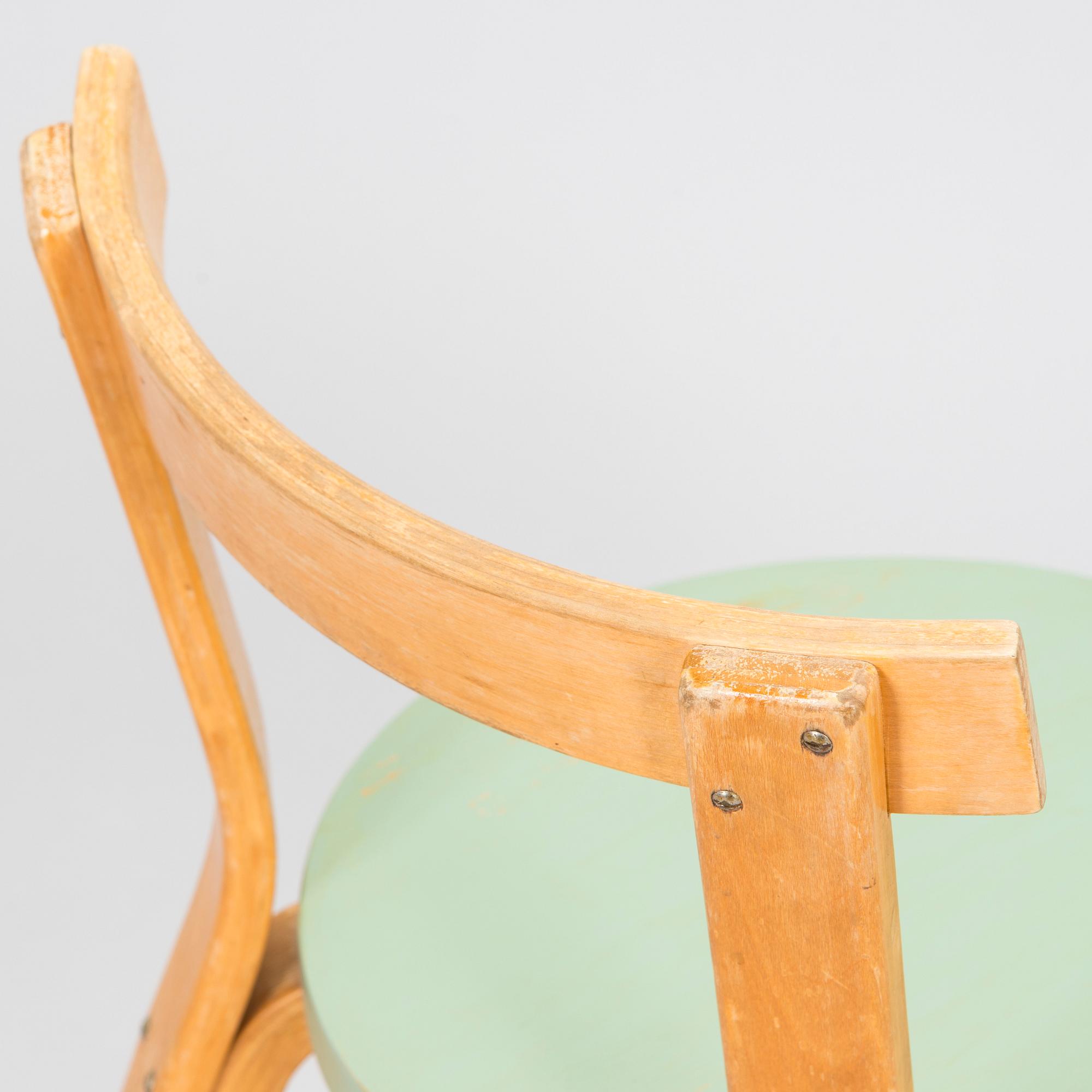 Alvar Aalto, stol, modell 68, för O.Y. Huonekalu- ja Rakennustyötehdas A.B. 1930-tal.