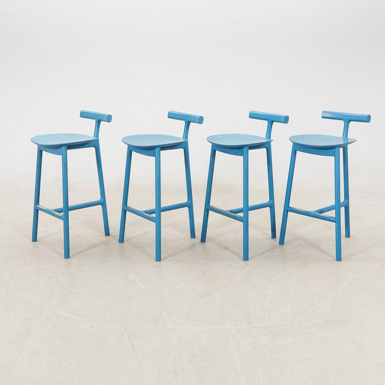 Sam Hecht & Kim Colin bar stools 4 pcs "Radice" for Mattiazzi Italy 21st century.