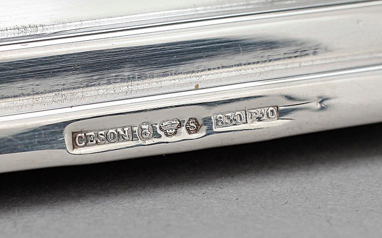 LJUSSTAKAR, 2 par, silver, Ceson, Göteborg 1970/80-tal.