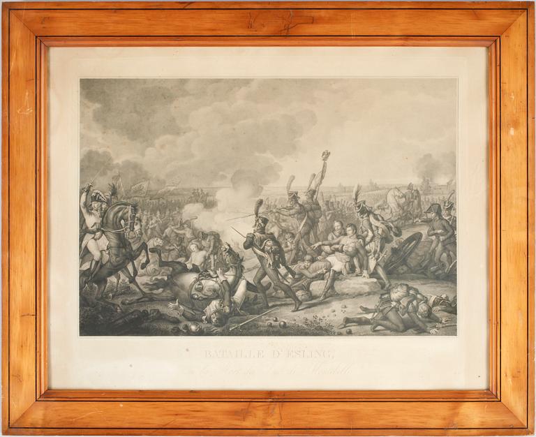 KOPPARSTICK, ett par, en av Carle Vernet, grav F.F. Wolff, 1800-tal.