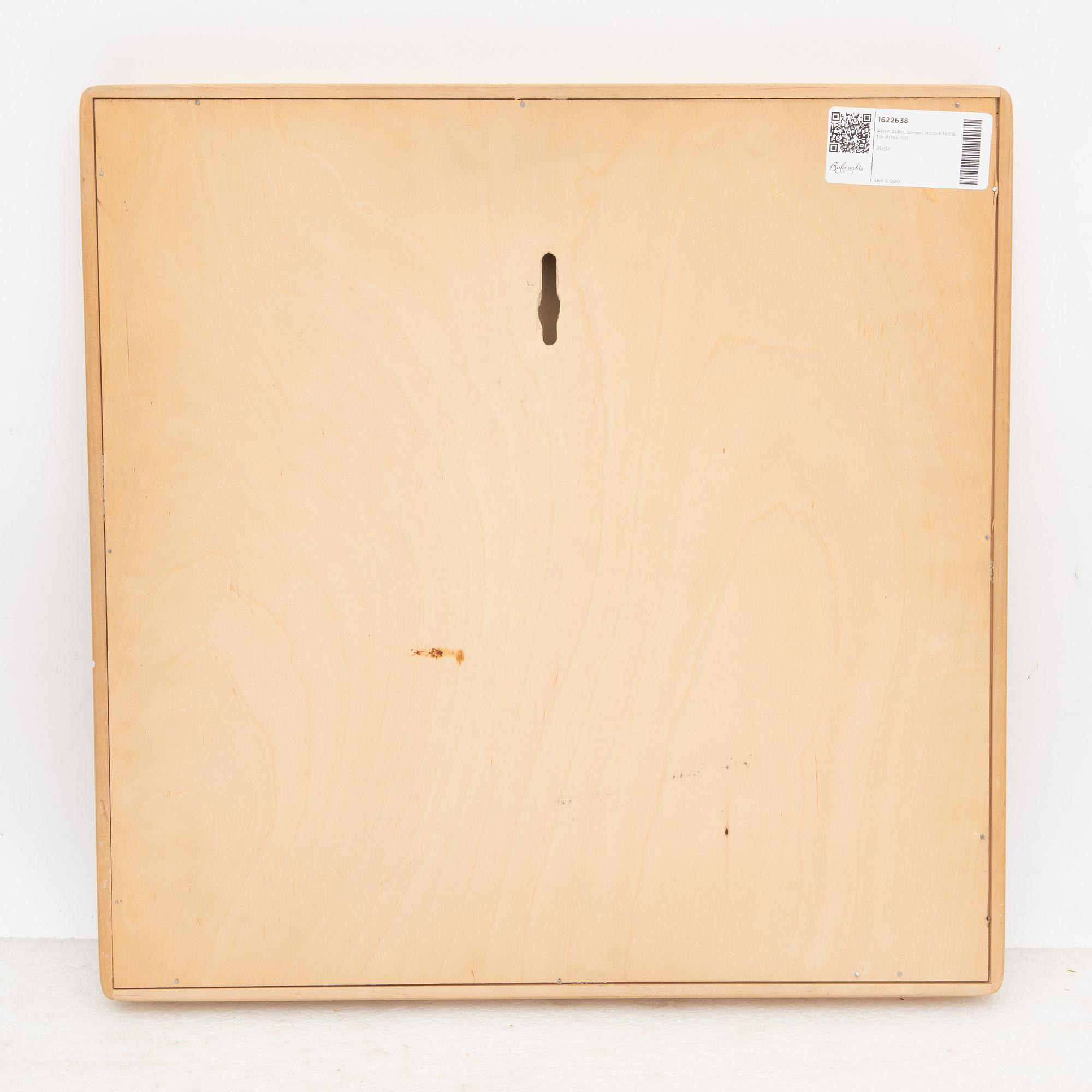 Alvar Aalto, a model '192 B' mirror, Artek, Finland.