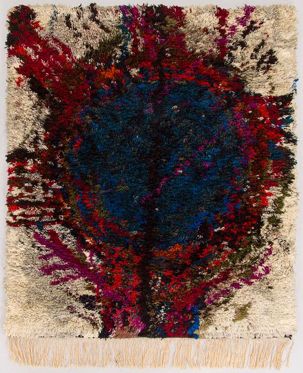 Reino Koski, a rya rug modell for Neovius. Circa 162 x 125 cm.