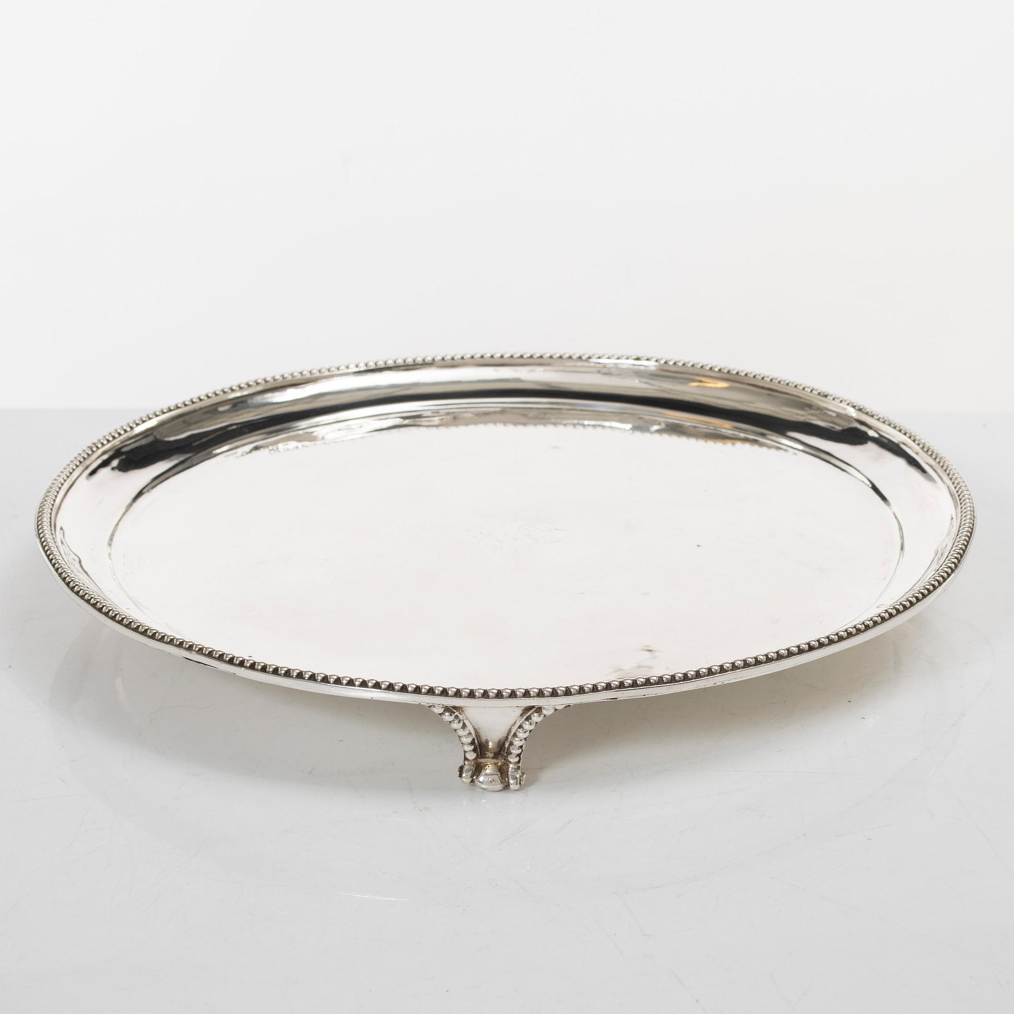 Bricka, silver, London, England, 1788.