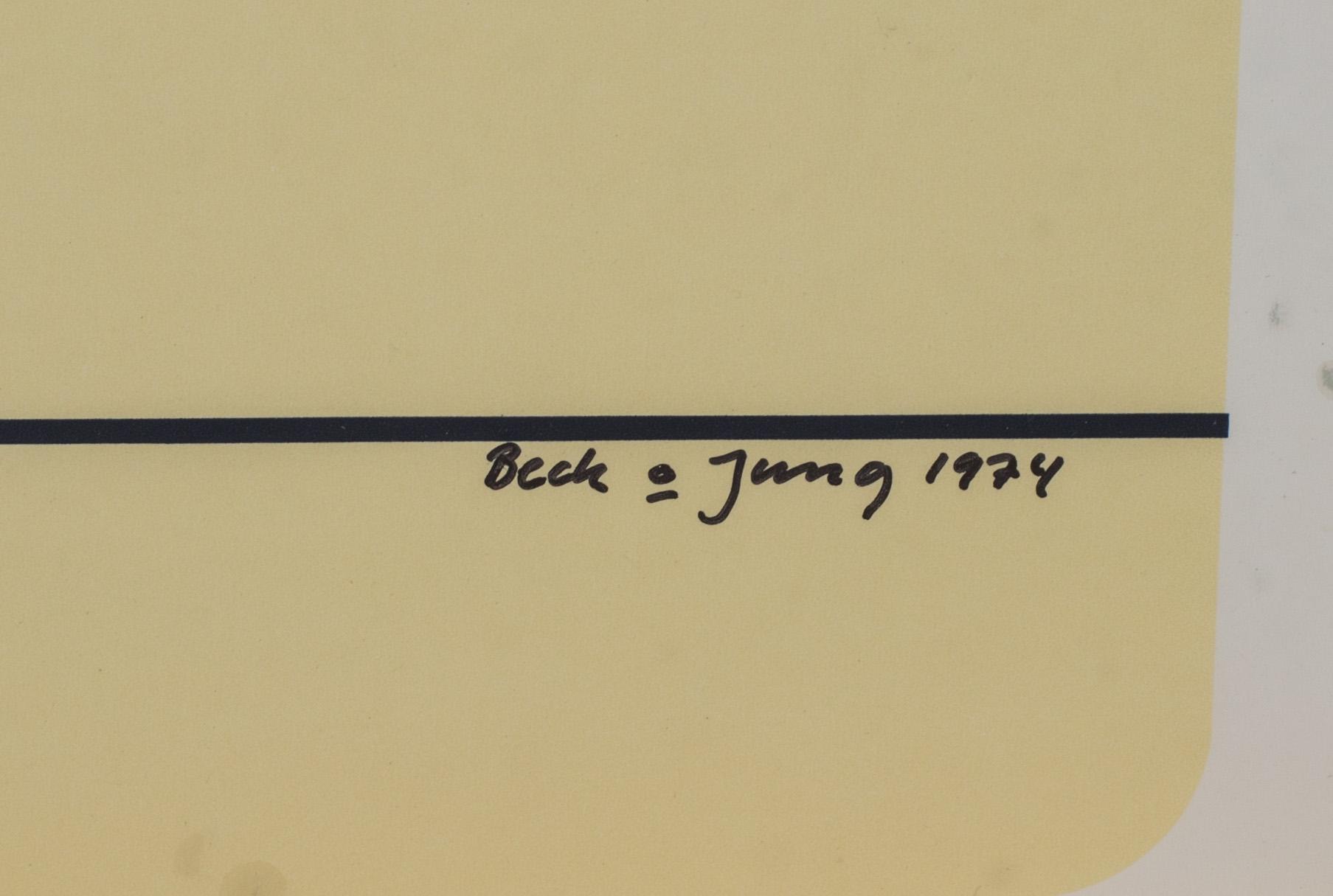 BECK & JUNG (HOLGER BÄCKSTRÖM & BO LJUNGBERG), litografi, signerad och daterad 1974, numrerad 87/275.