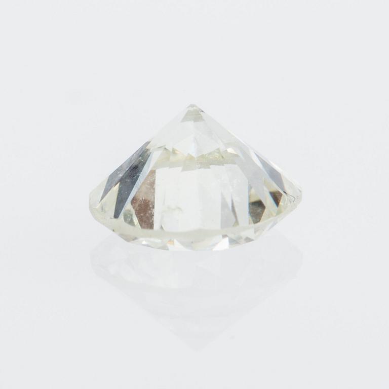 DIAMANT, briljantslipad, oinfattad, enl cert 0,76 ct.