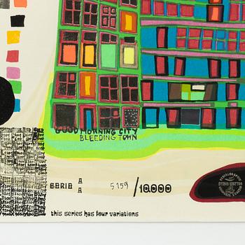 Friedensreich Hundertwasser, 'Good Morning City - Bleeding Town',