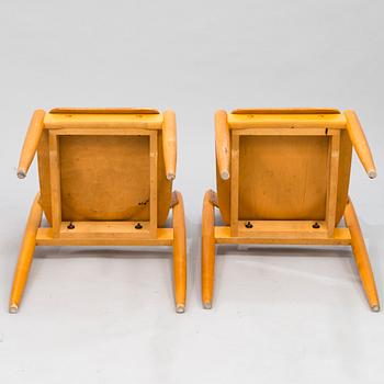 Two mid-20th-century "Wilman" chairs for Wilh. Schauman, Fanerfabrik, Jyväskylä, Finland.