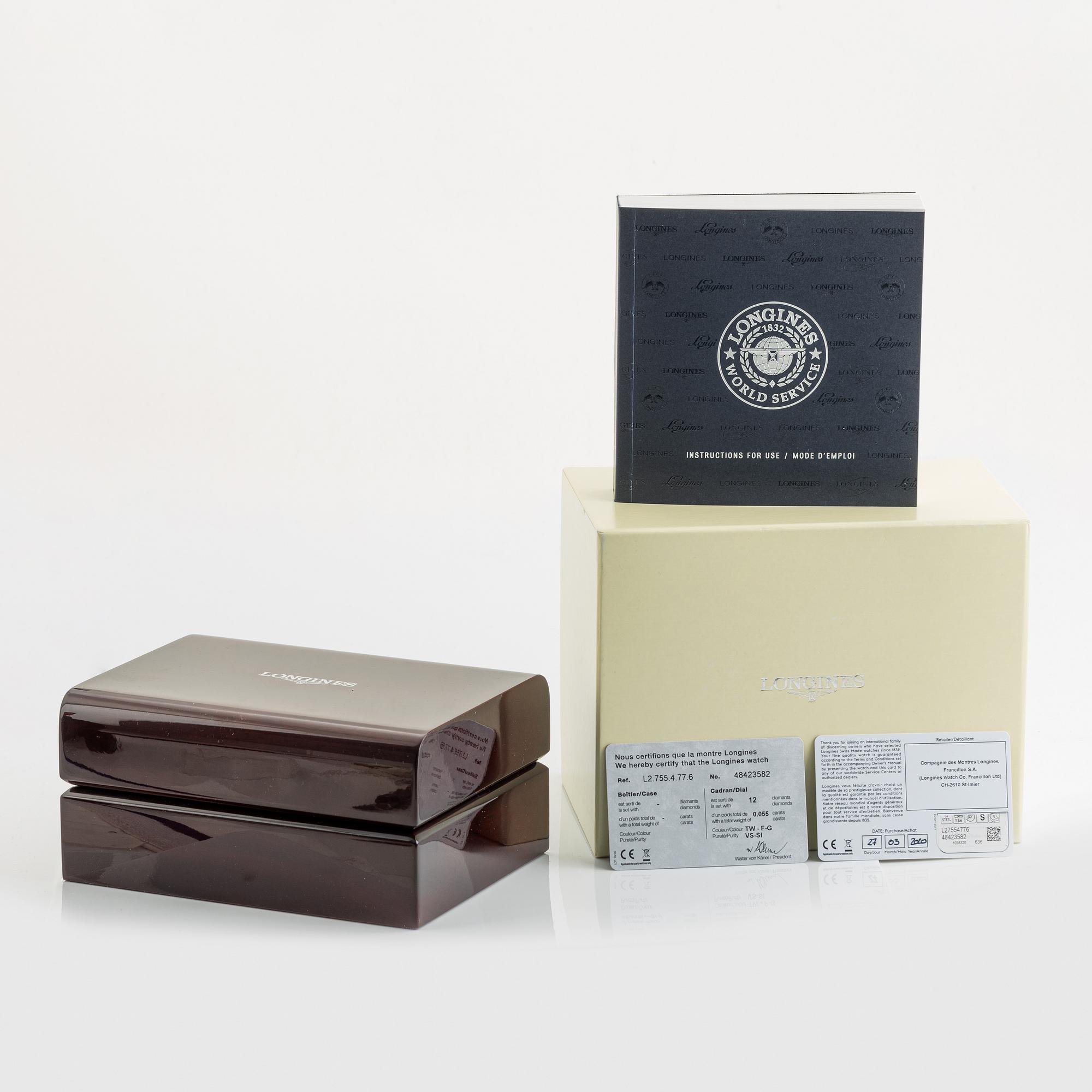 Longines, Master Collection, "Diamond Dial", wristwatch, 38,5 mm.