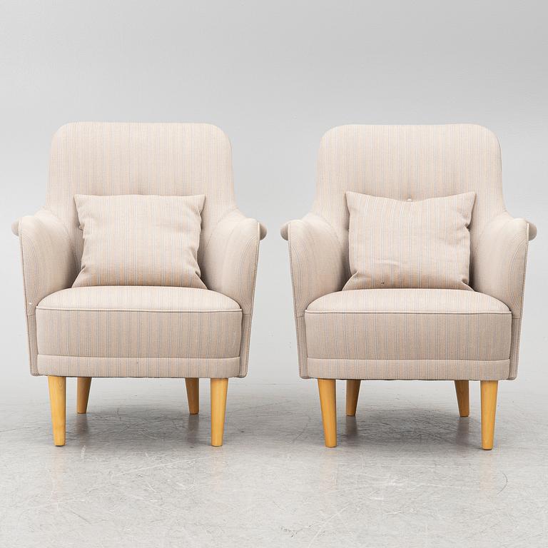 Carl Malmsten, armchairs, a pair, "Samsas".