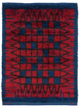 551. RUG. Knotted pile. 215,5 x 154,5 cm. Signed KH GR.