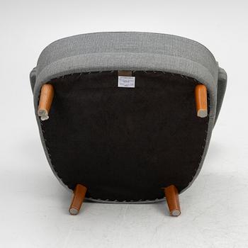 Carl Malmsten, armchair with footstool, "The Giant Toad", O. H. Sjögren, Tranås, 2014.