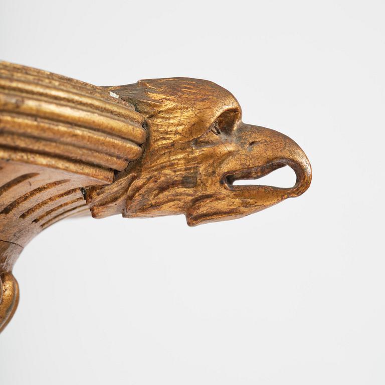 A Gustavian giltwood guéridon, Stockholm, late 18th century.