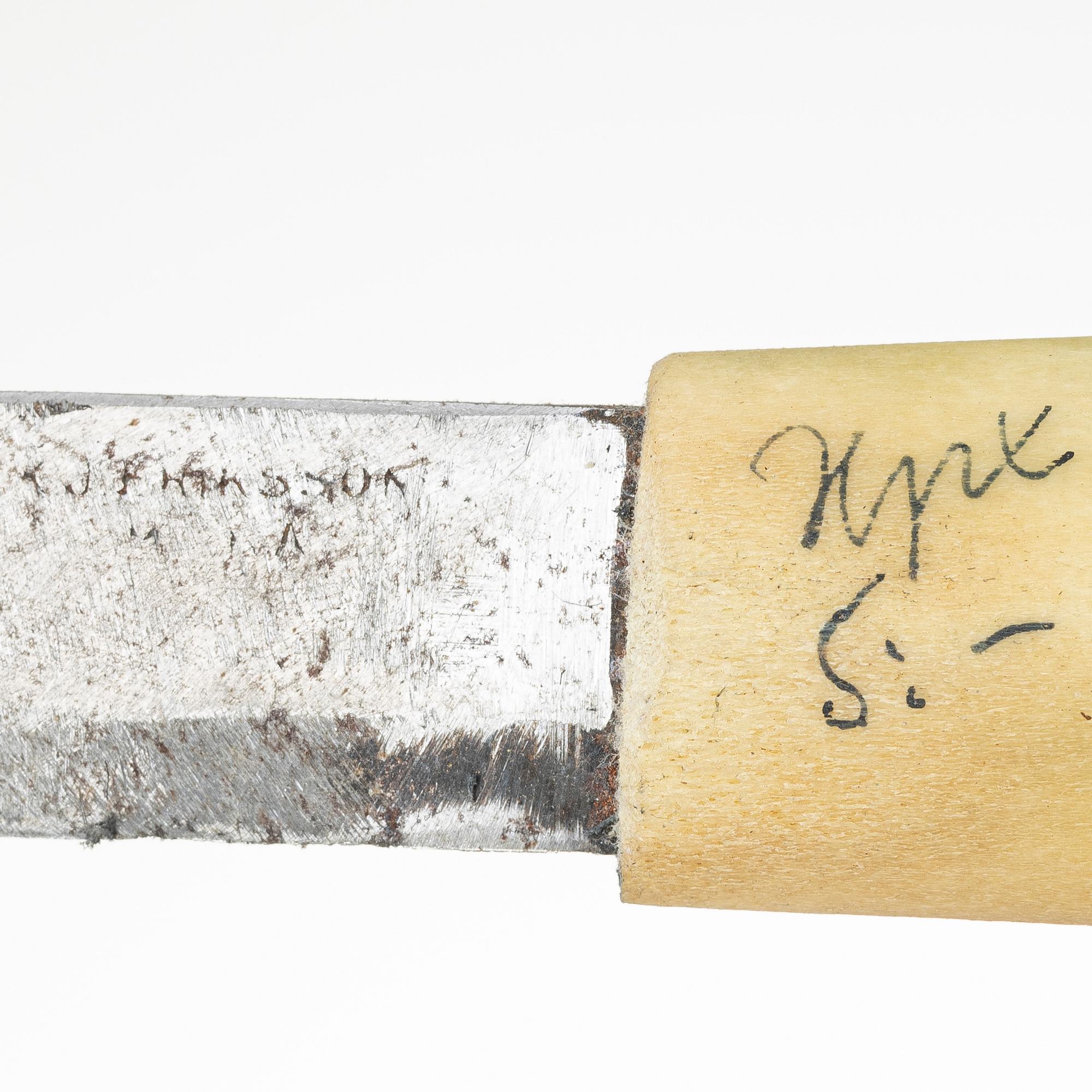 Nine half-horn knives, unidentified craftsman.