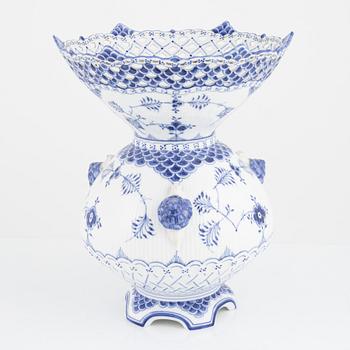 A 'Musselmalet' porcelain vase, Royal Copenhagen, Denmark, 1889-1922.