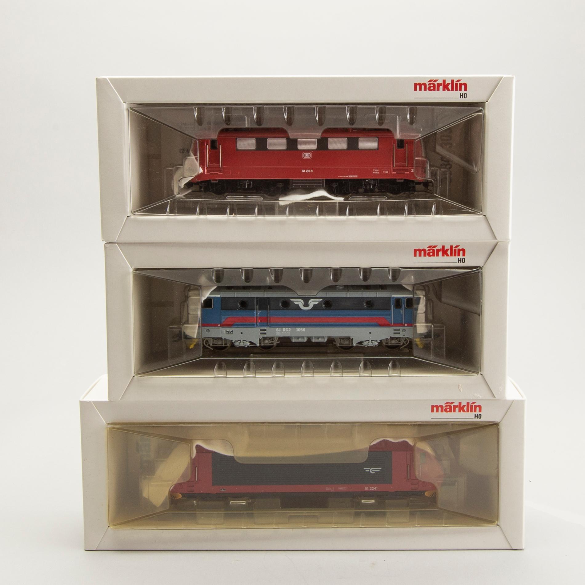 3 Märklin H0 locomotives.