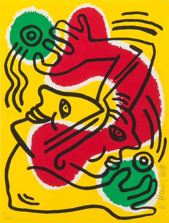 Keith Haring, "UN".