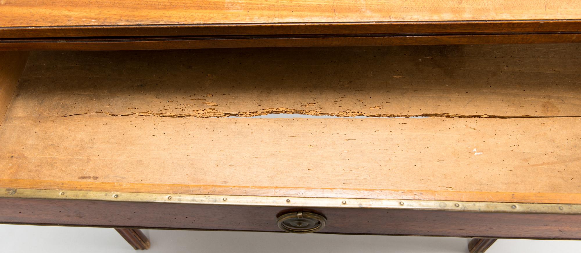 A Gustavian card table around 1800.