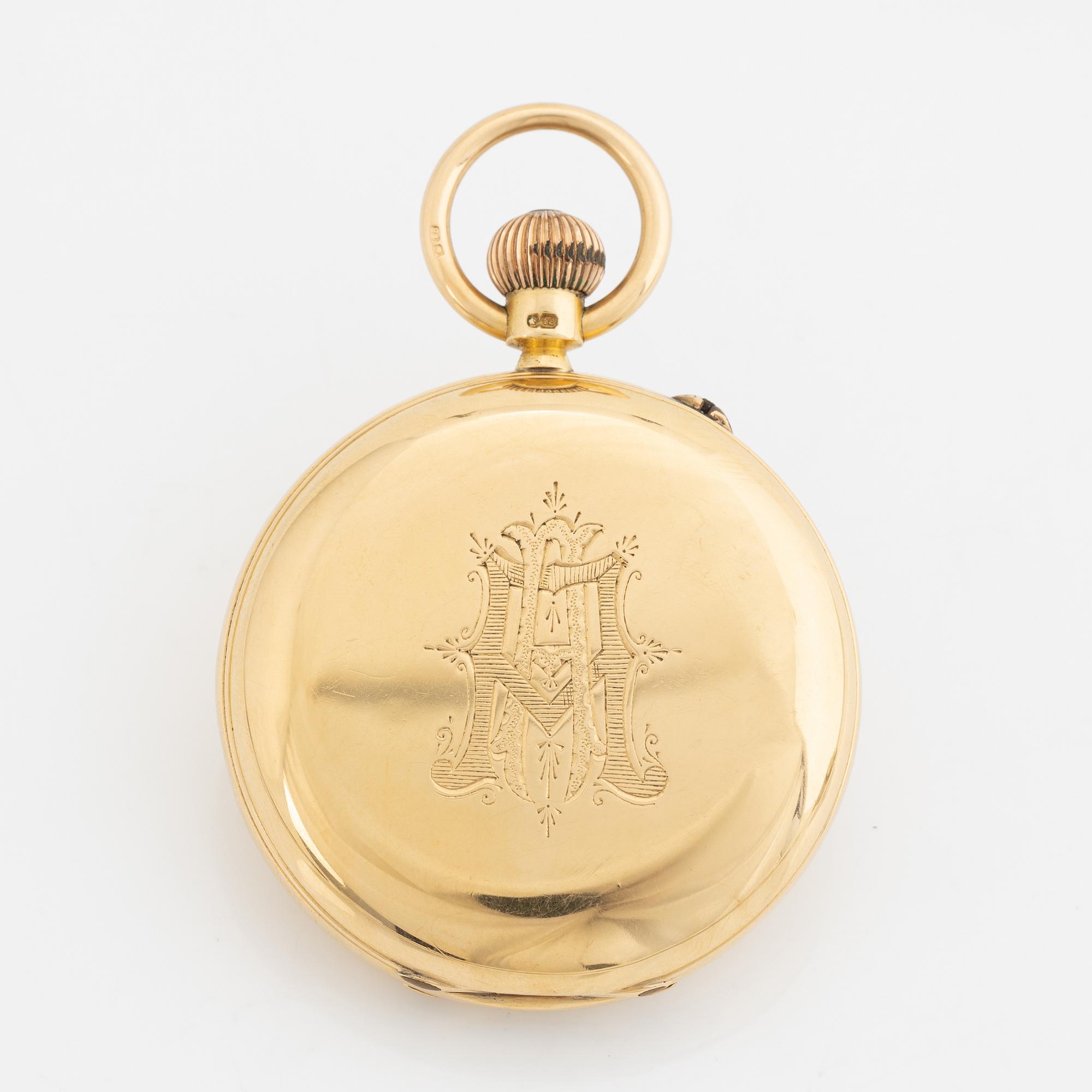 Nicole Nielsen & Co, pocket watch, hunter, 48 mm.