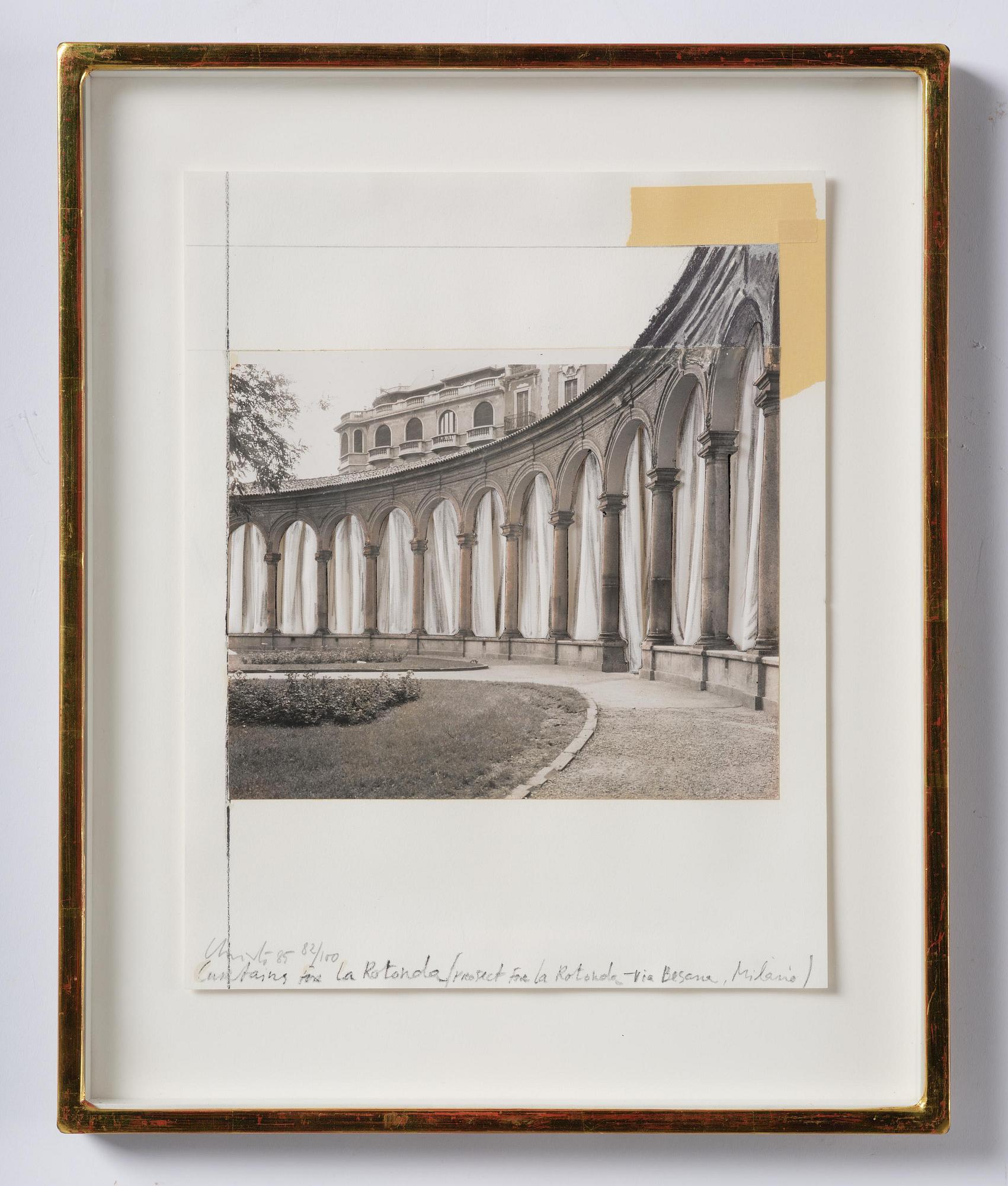 Christo Vladimirov Javacheff, "Curtains for la Rotonda, project for Milan" ur: "Five Urban Projects".