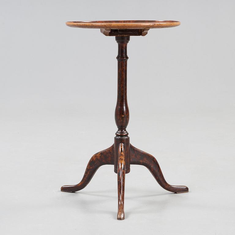 A Swedish 18th century tilt-top table by J Sjölin.