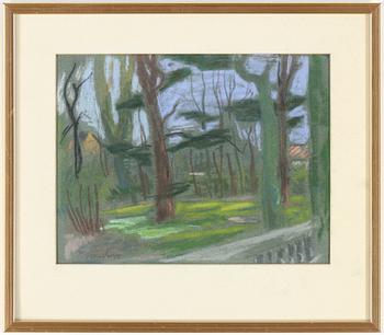 Helge Frender · HELGE FRENDER, pastell, signerad samt daterad (19)38.