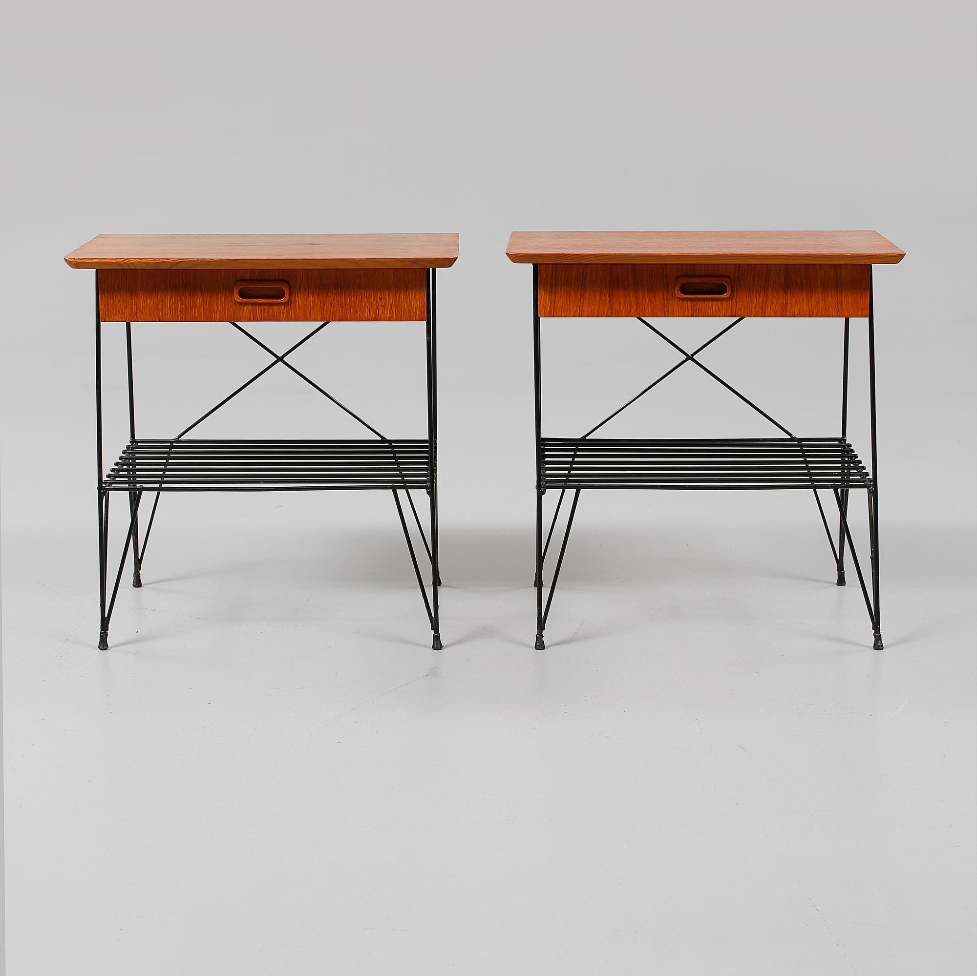 SÄNGBORD, ett par, 1950/60-tal.