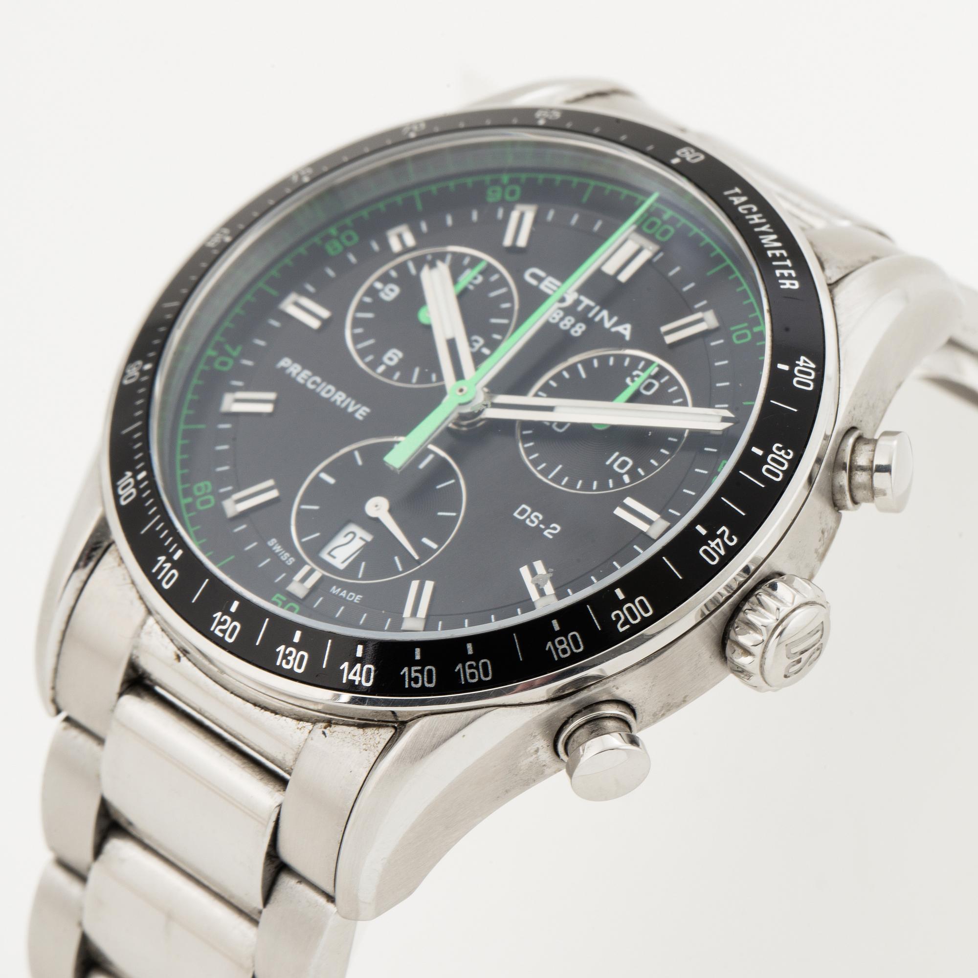 CERTINA DS 2 Precidrive chronograph wristwatch 41 mm. Bukowskis