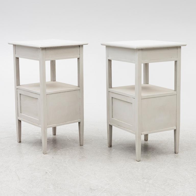 Nightstands, a pair, first half of the 20th century.