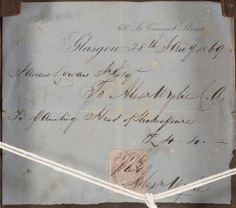 A portrait depicting William Shakespeare. Oil on canvas, 18th/19th century.