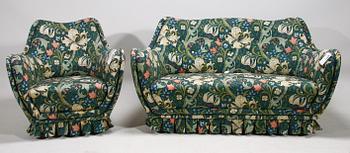 SOFFA samt FÅTÖLJ, 1960-tal.