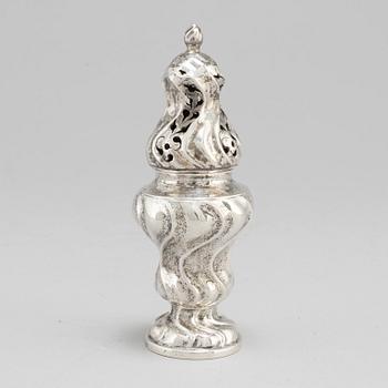 A Swedish 18th century silver cruet-caster, mark of JF Sickman, Stockholm 1760.