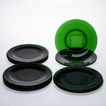 TALLRIKAR, 16 st, glas, 1900-talets senare hälft.