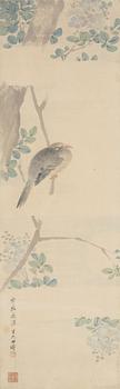 Two Chinese scroll paintings by unidentified artist, ink and colour on paper, 20th Century.
