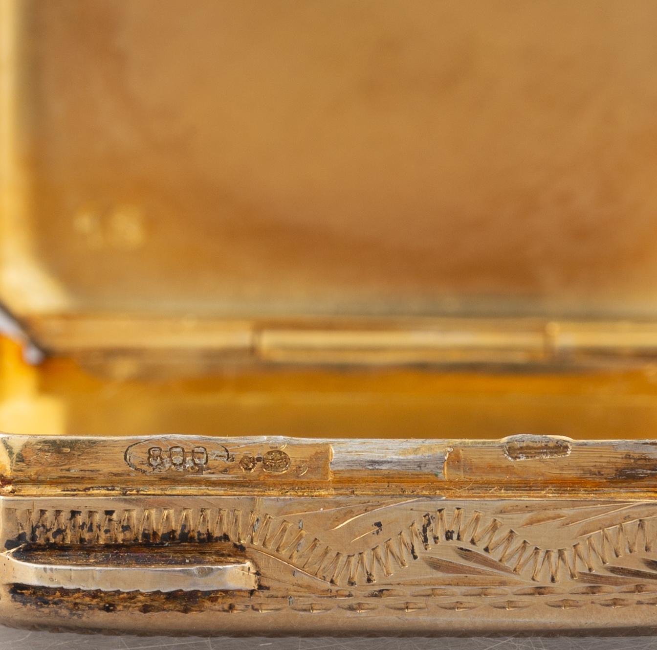 A silver gilt and enamel box, Swedish import mark.