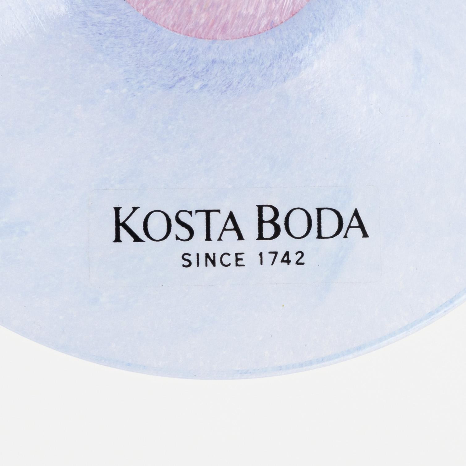 Ulrica Hydman-Vallien, eight glasses, 'Dear', Kosta Boda.